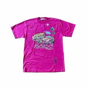 Philippines Iloilo Handpainted Graphic Tee Pink S/M